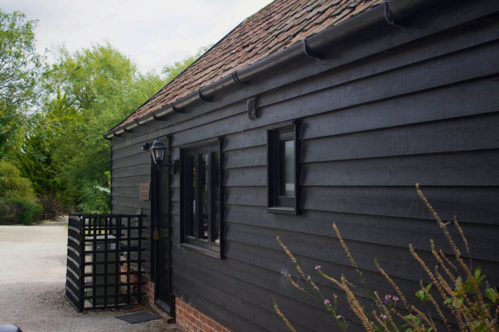 The front of Willow Cottage, with its lantern and name sign